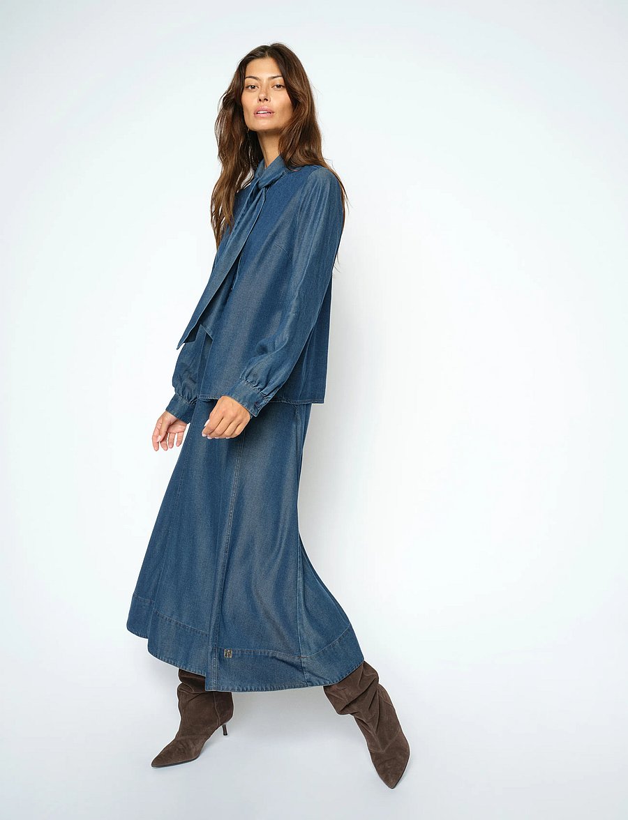 MOS MOSH - MMPaloma Lio Shirt - langærmede skjorter - dark blue - 0