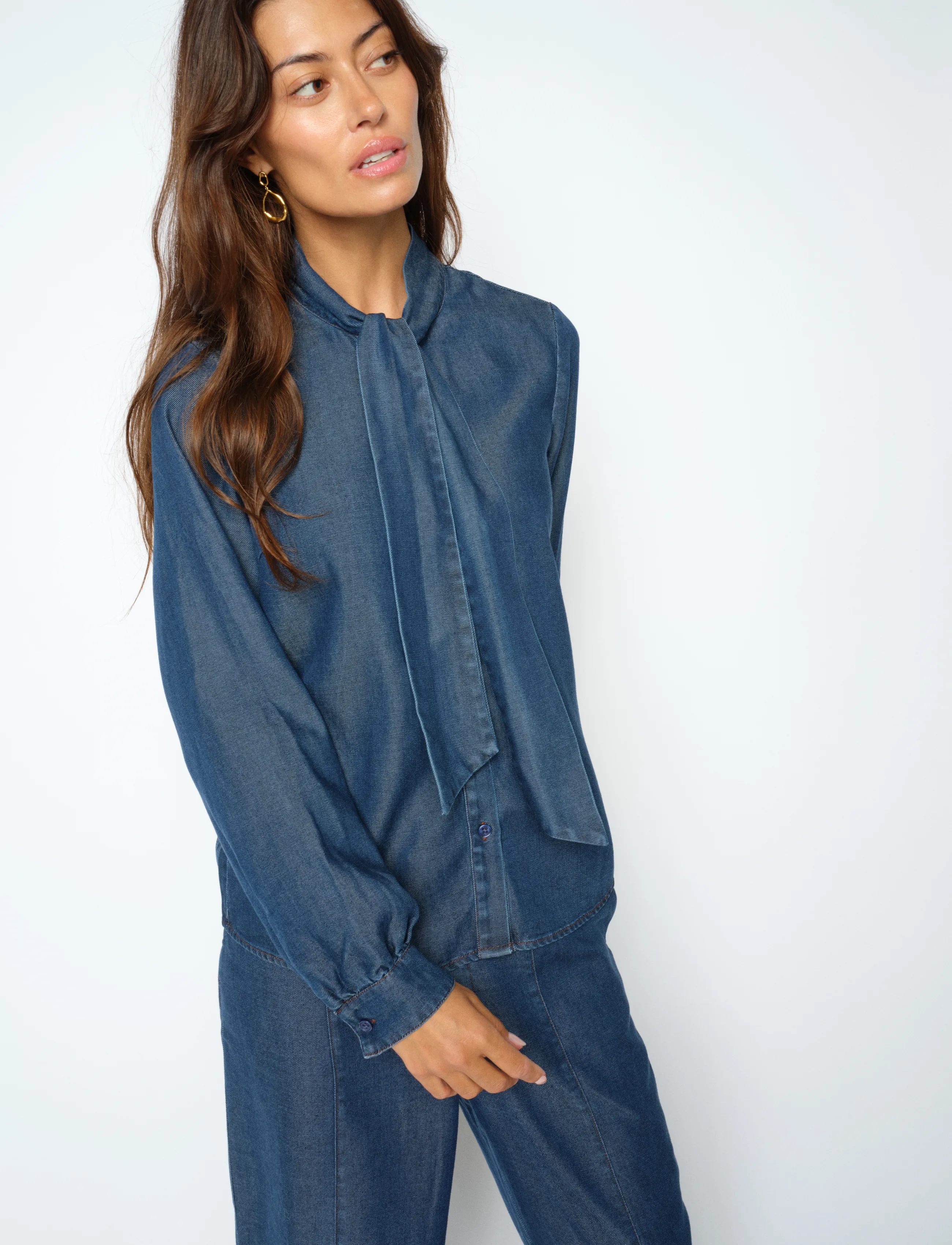 MOS MOSH - MMPaloma Lio Shirt - langærmede skjorter - dark blue - 3
