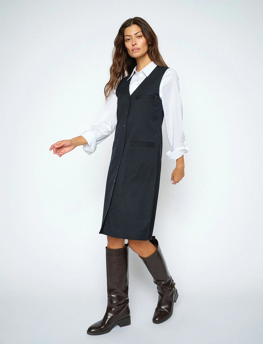 MOS MOSH - MMNilla Caro Dress - midikleider - salute navy - 4