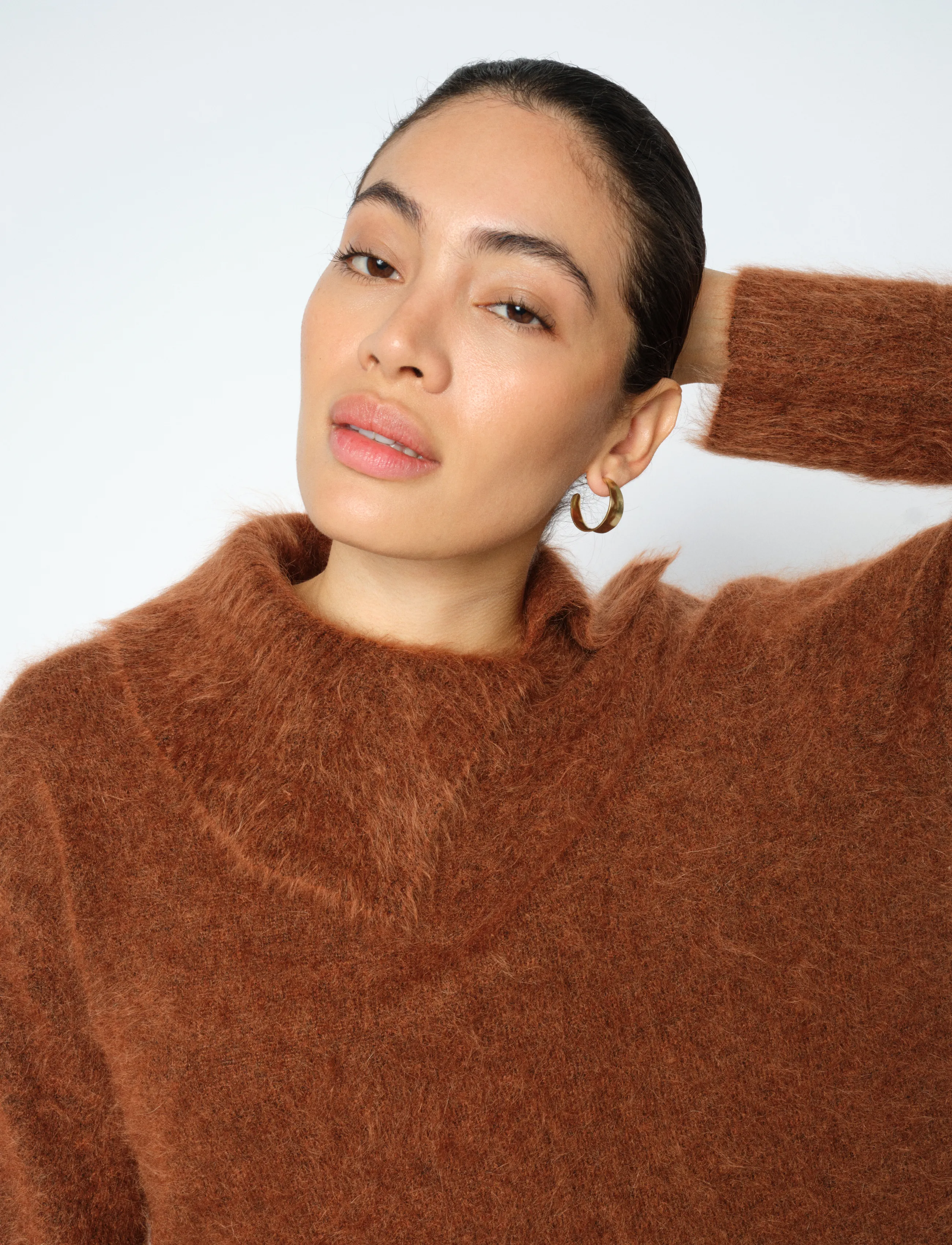 MOS MOSH MMKatri Alila Mohair Knit - Strickmode - DOWNTOWN BROWN / brown