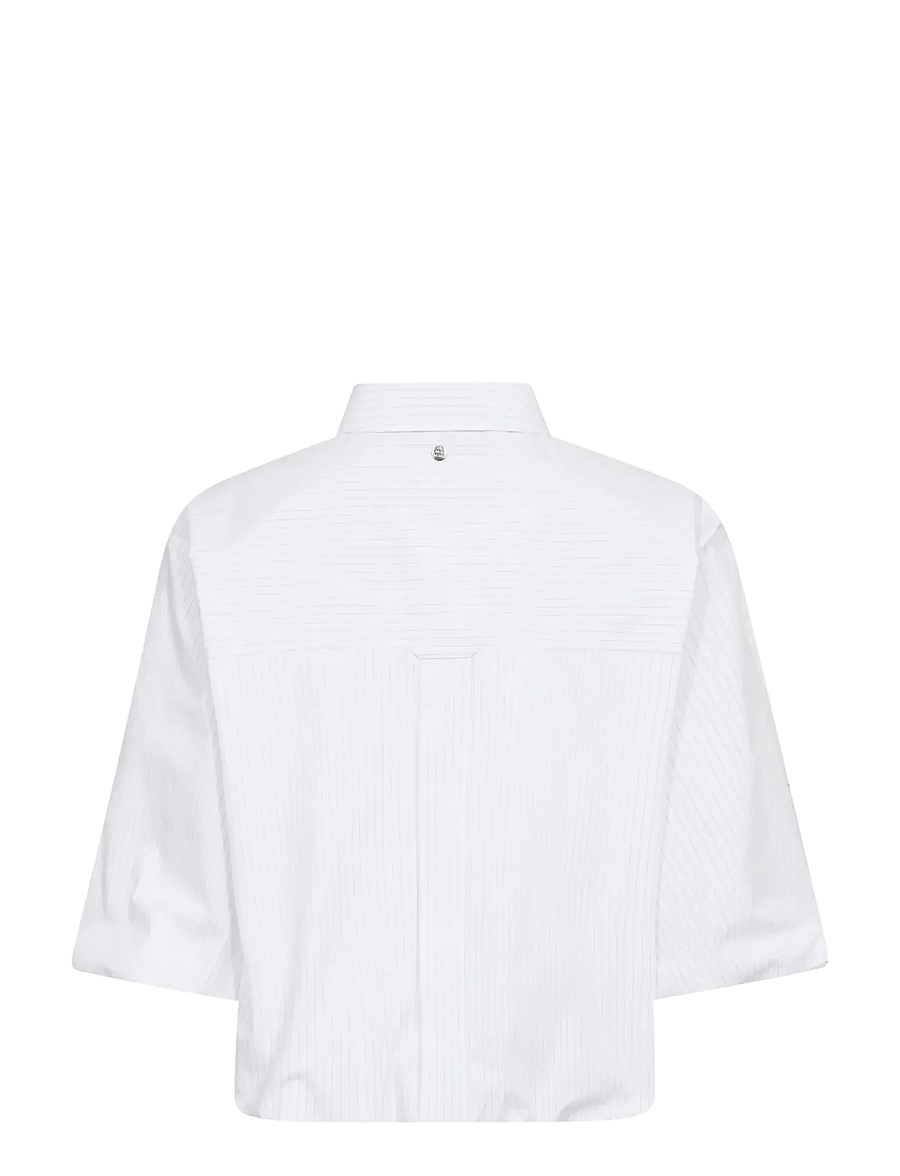 MOS MOSH - MMMaxime Nylah Shirt - kortærmede skjorter - bright white - 2