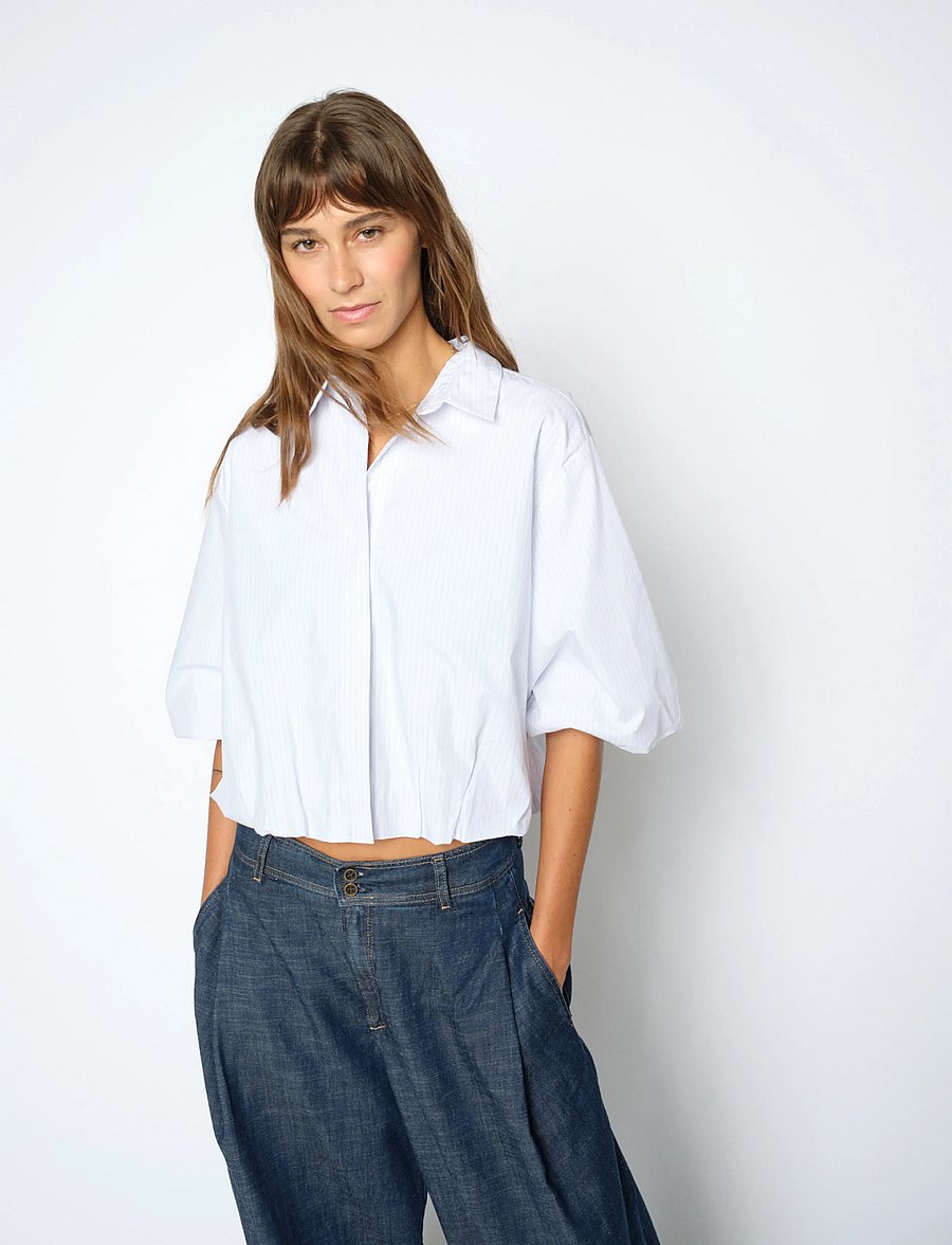 MOS MOSH - MMMaxime Nylah Shirt - kortærmede skjorter - bright white - 0