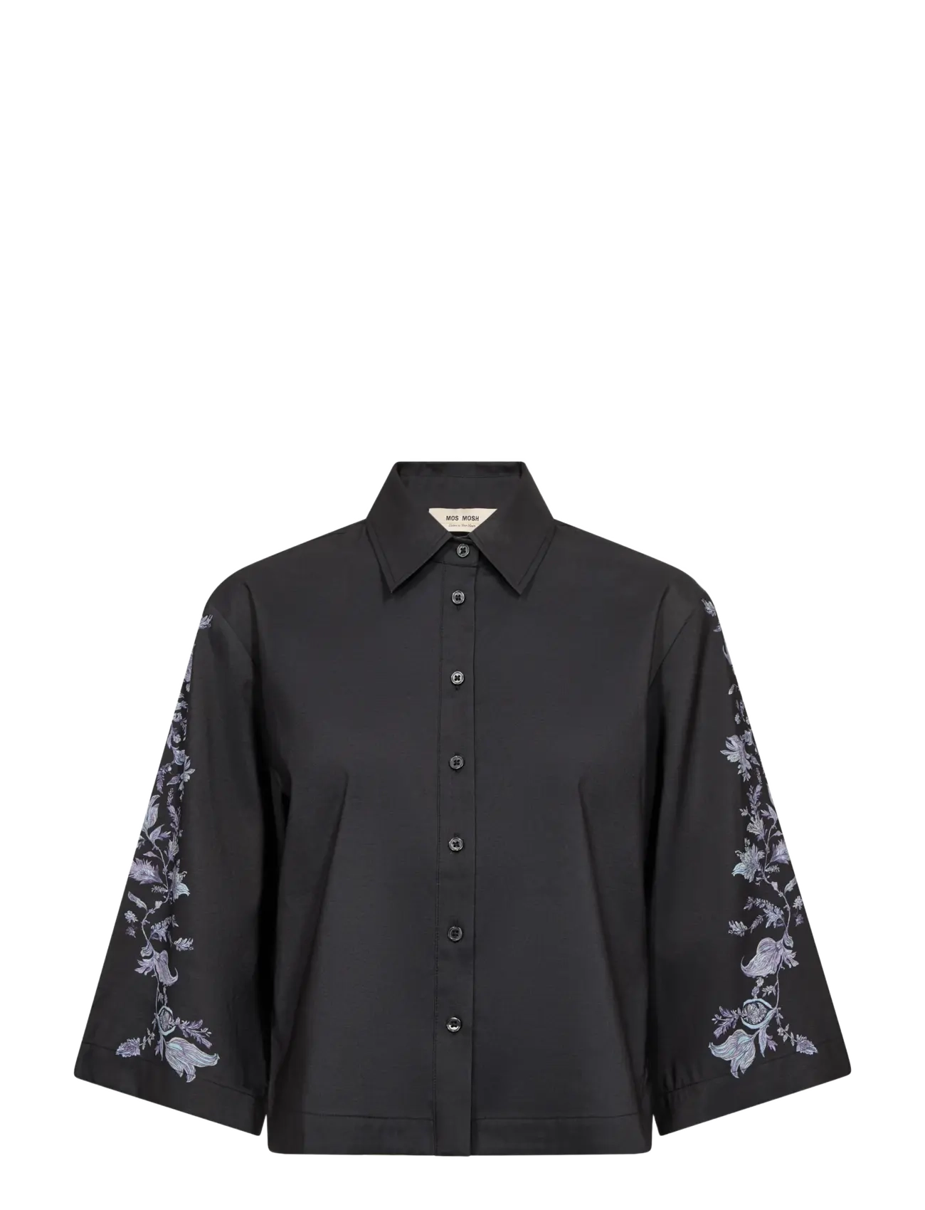 MOS MOSH - MMIsey Fleury Shirt - kurzärmlige hemden - black - 1