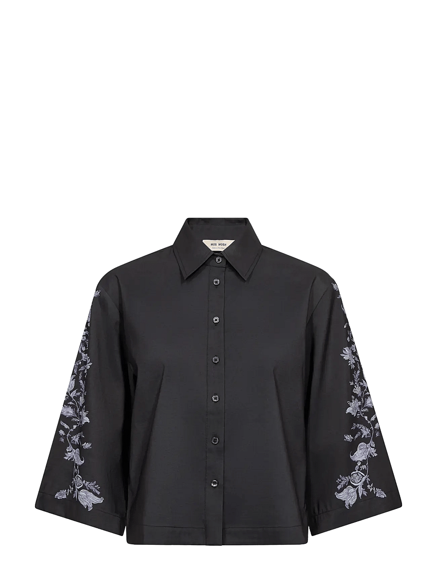 MOS MOSH - MMIsey Fleury Shirt - kurzärmlige hemden - black - 1
