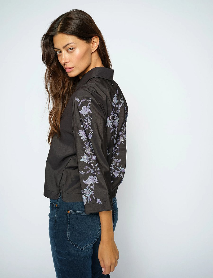 MOS MOSH - MMIsey Fleury Shirt - kurzärmlige hemden - black - 4