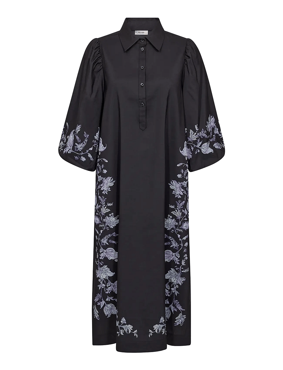 MOS MOSH - MMIqala Fleury Dress - skjortklänningar - black - 0
