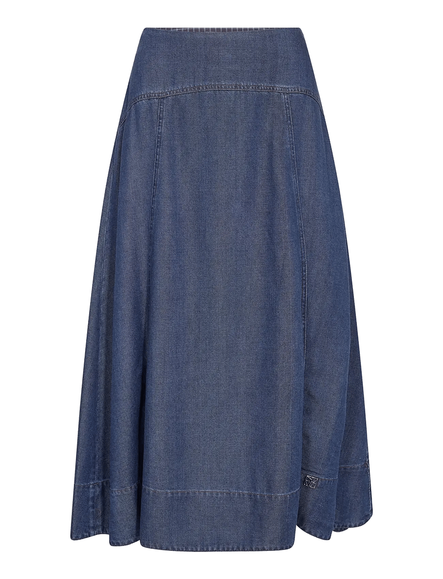 MOS MOSH - MMAurora Lio Skirt - midi-röcke - dark blue - 1