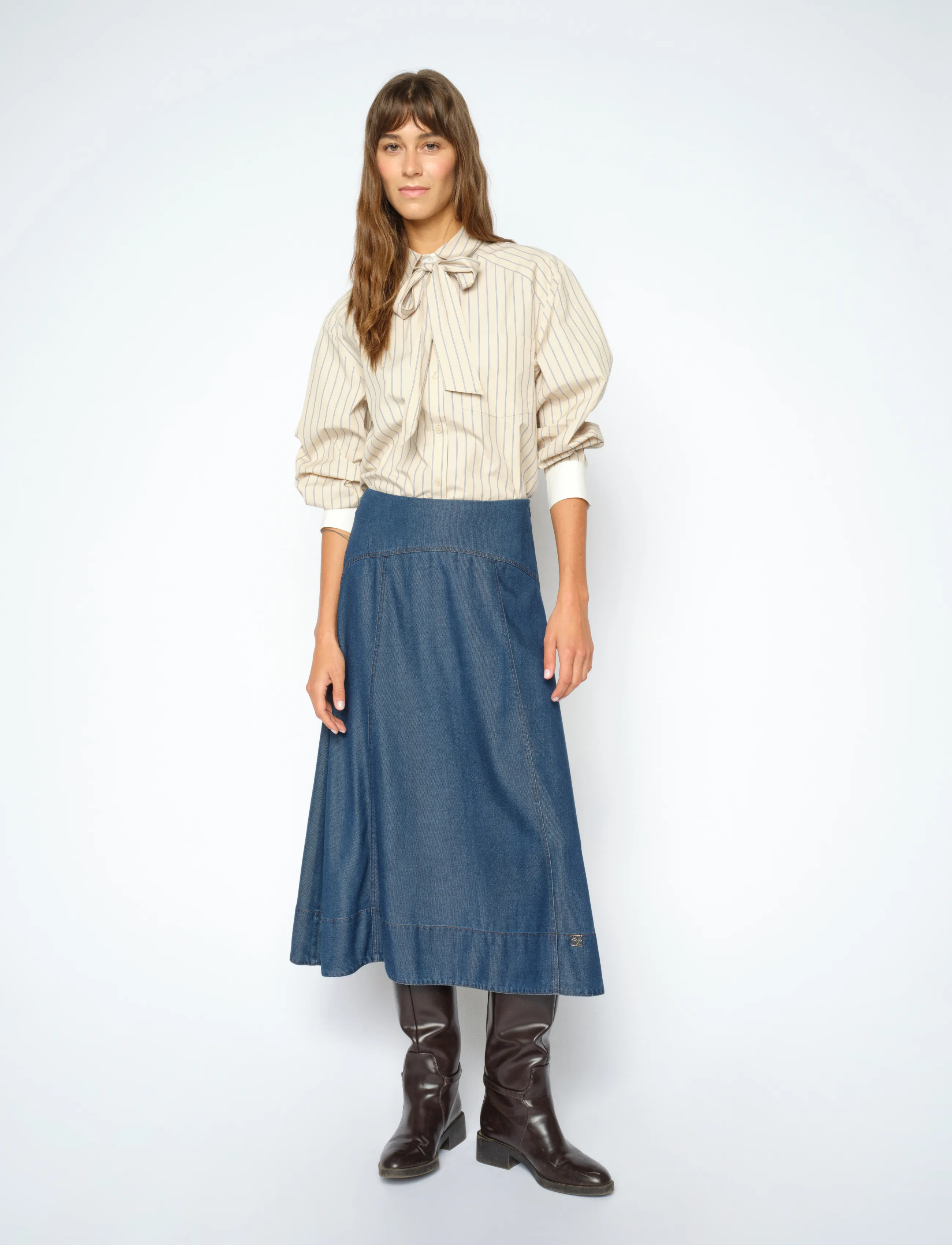 MOS MOSH - MMAurora Lio Skirt - midi nederdele - dark blue - 3