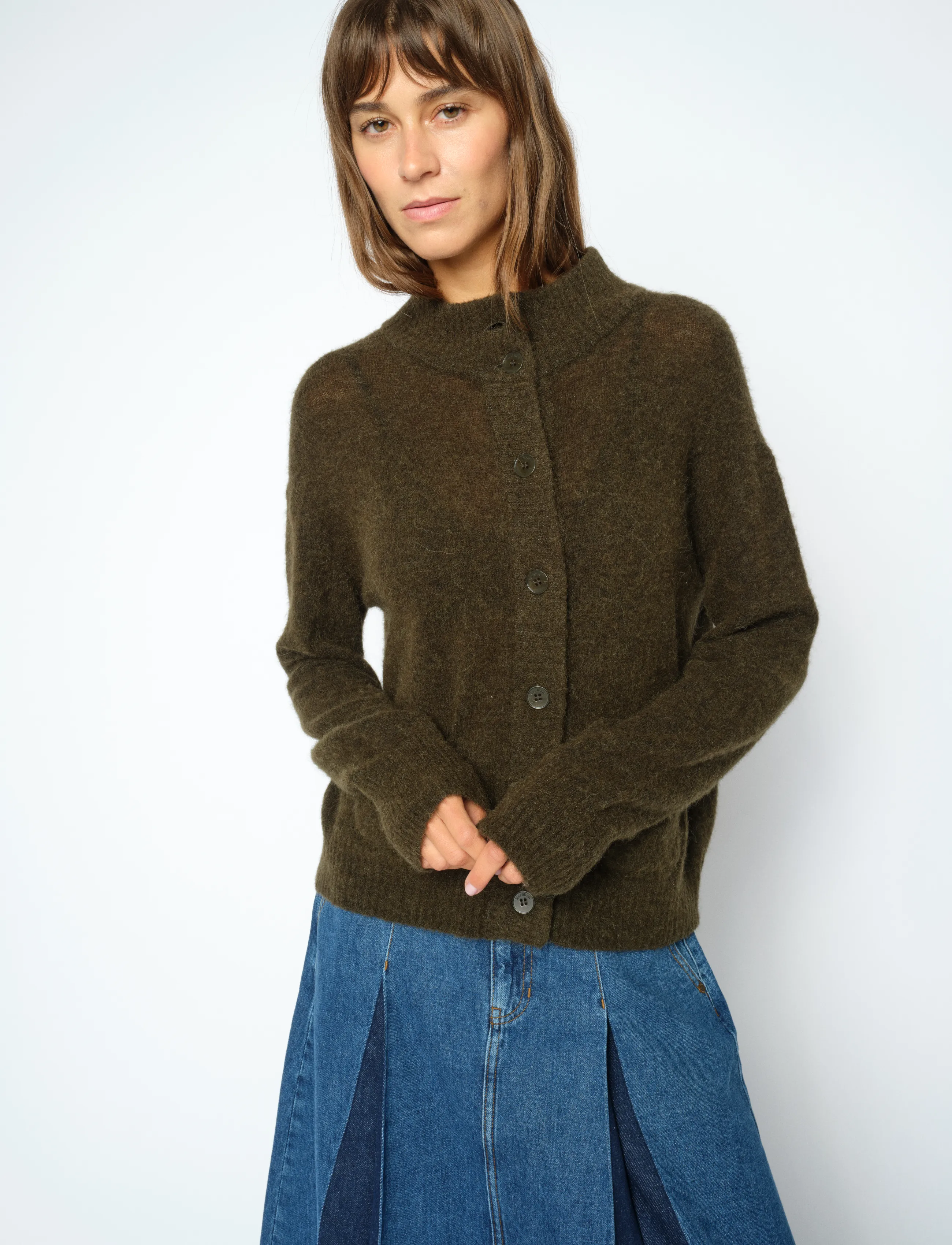 MOS MOSH MMMape Knit Cardigan - Strickmode - ROSIN / khaki/green