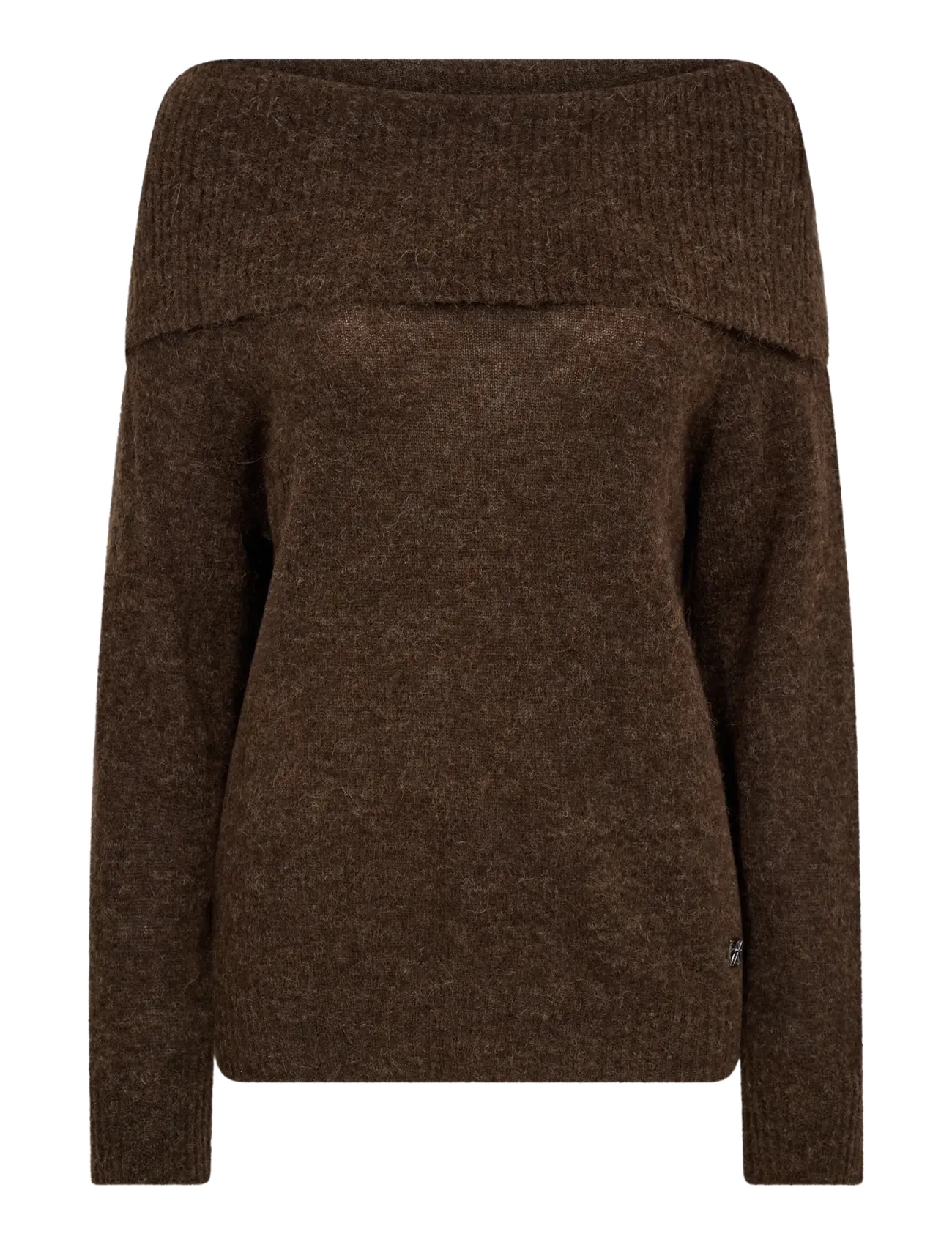 MOS MOSH MMMape Off Shoulder Knit - Striktrøjer - DELICIOSO / brown