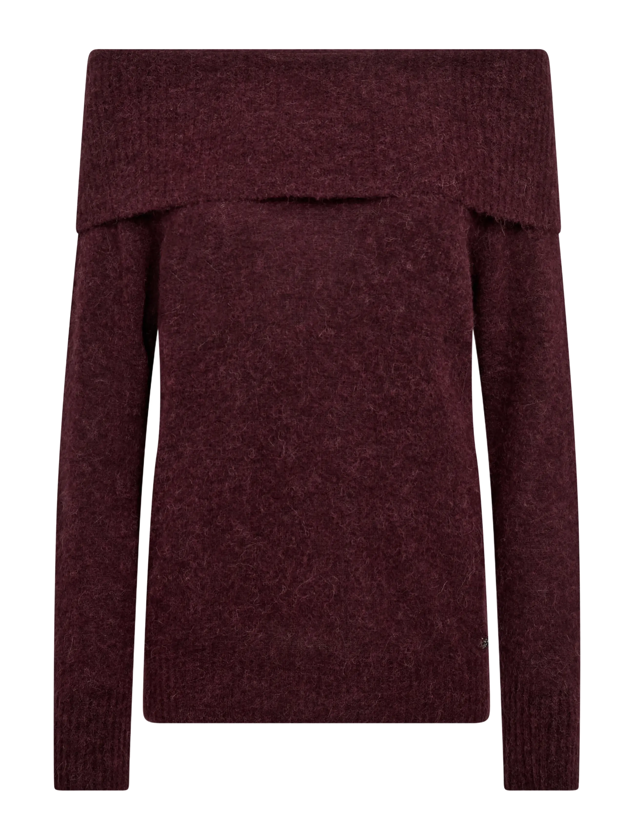 MOS MOSH MMMape Off Shoulder Knit - Kläder - PORT ROYALE / burgundy
