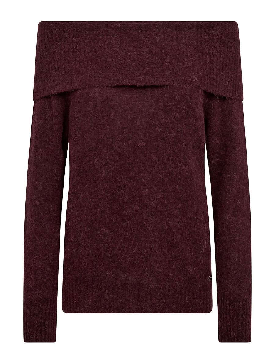 MOS MOSH - MMMape Off Shoulder Knit - stickade tröjor - port royale - 1