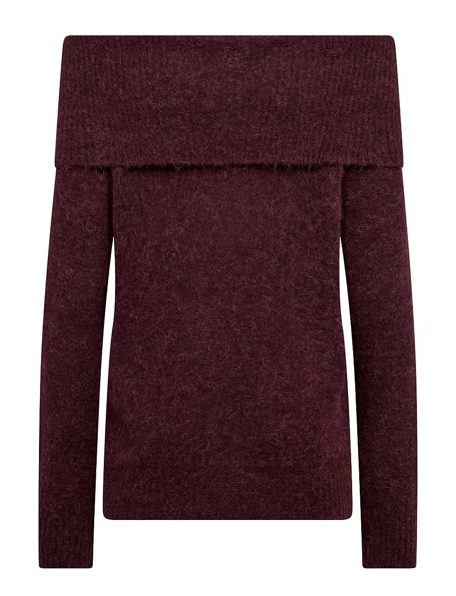 MOS MOSH - MMMape Off Shoulder Knit - stickade tröjor - port royale - 2