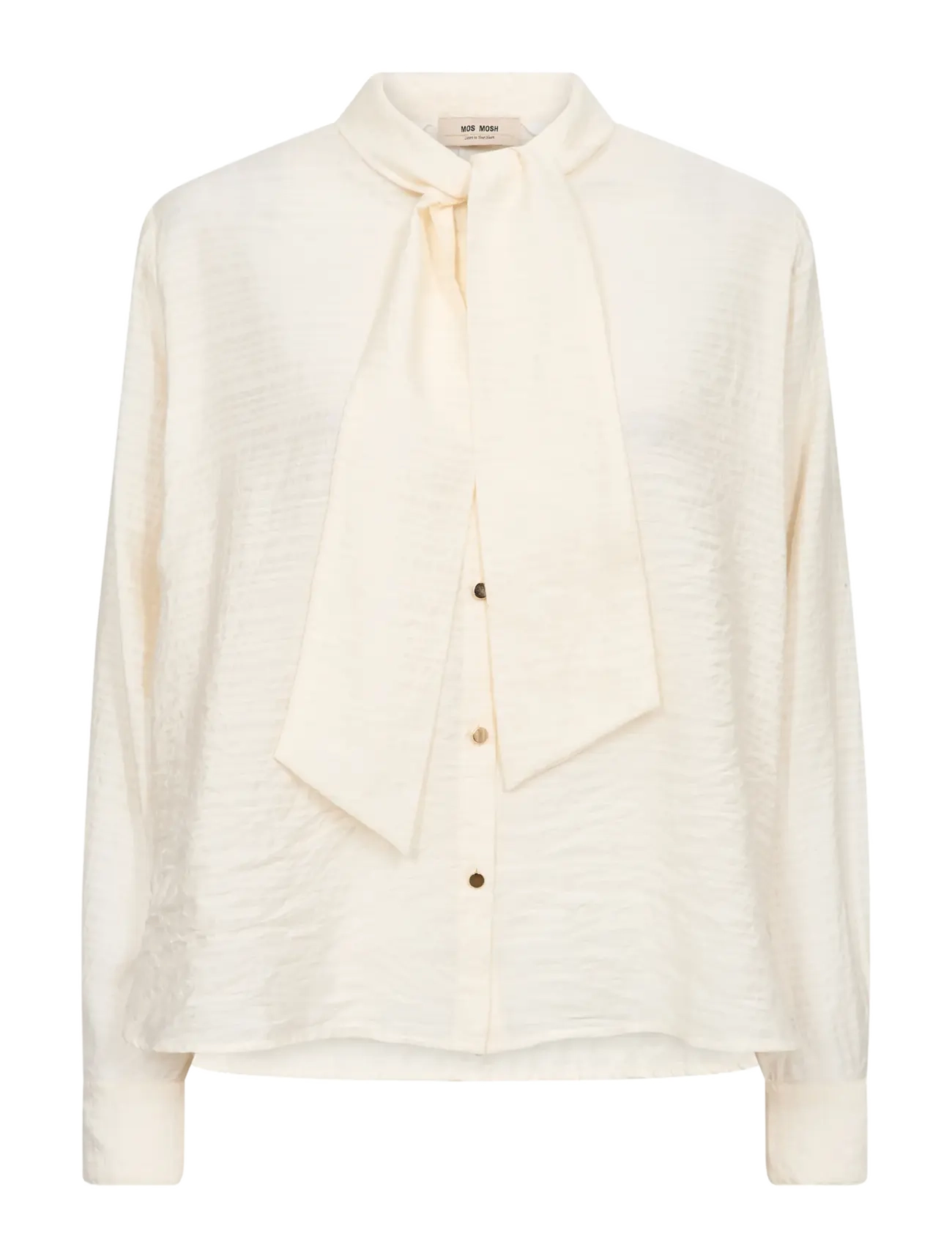 MOS MOSH - MMSaba Tie Shirt - long sleeved blouses - ecru - 1