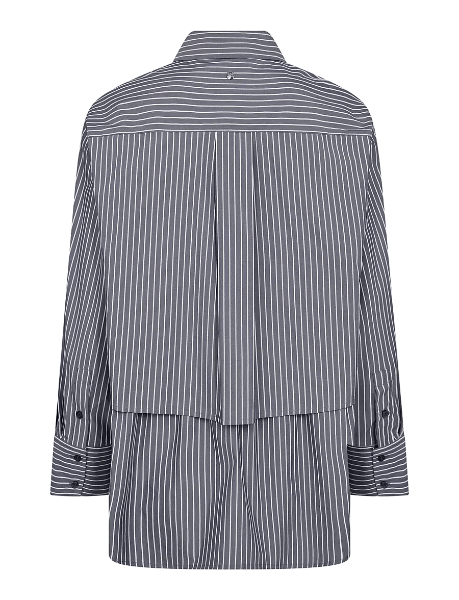 MOS MOSH - MMBarb Stripe Shirt - langärmlige hemden - salute navy - 2