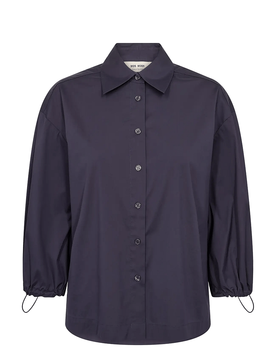 MOS MOSH - MMVinita 3/4 Shirt - kortærmede skjorter - salute navy - 1