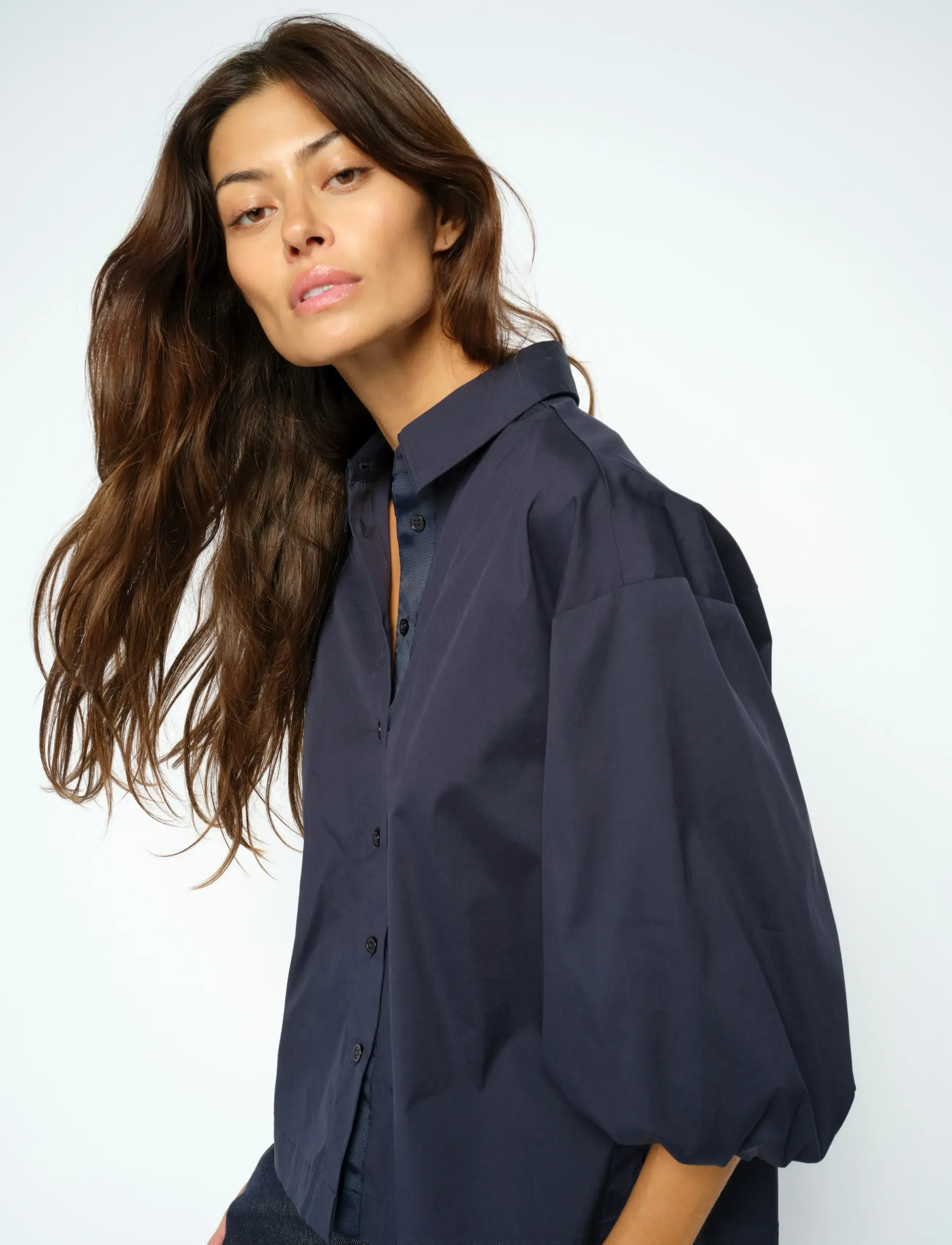 MOS MOSH - MMVinita 3/4 Shirt - kurzärmlige hemden - salute navy - 4