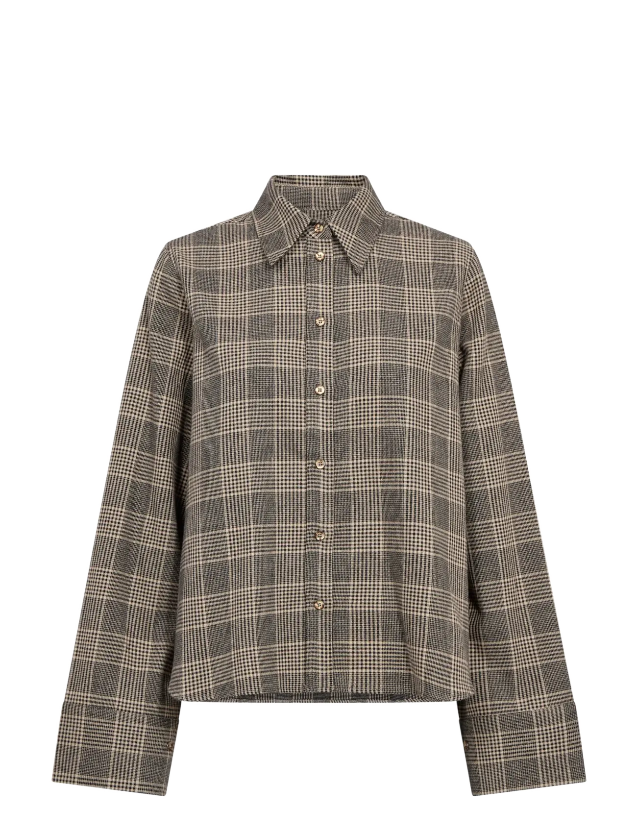 MOS MOSH - MMAyen Princ Check Shirt - langärmlige hemden - black - 1