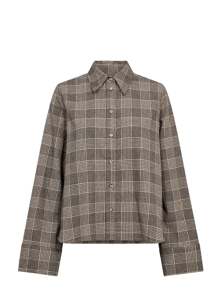 MOS MOSH - MMAyen Princ Check Shirt - langärmlige hemden - black - 1