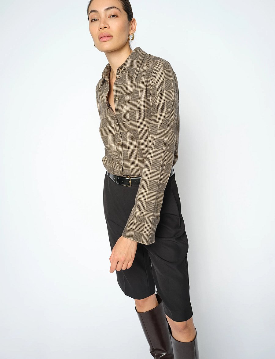 MOS MOSH - MMAyen Princ Check Shirt - langärmlige hemden - black - 0