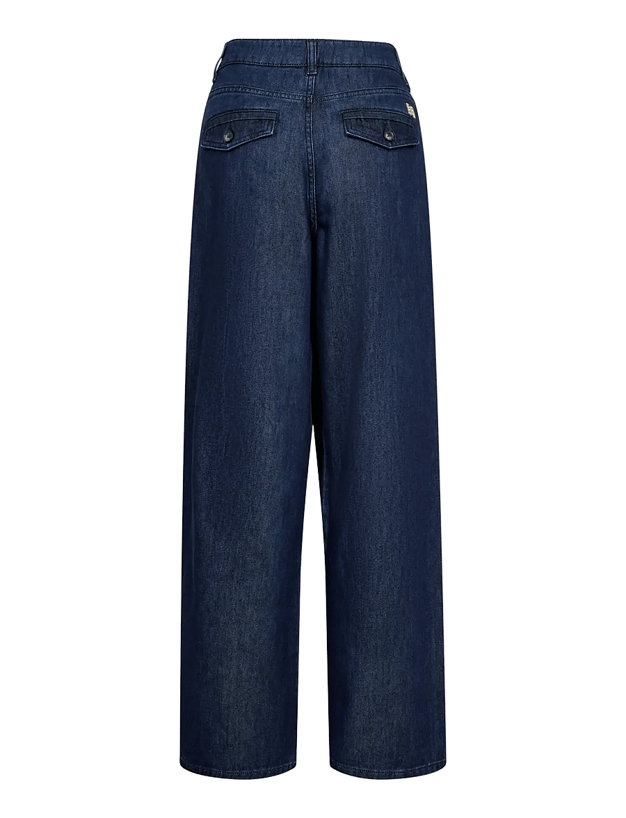 MOS MOSH - MMTasa Floria Jeans - hosen mit weitem bein - dark blue - 1