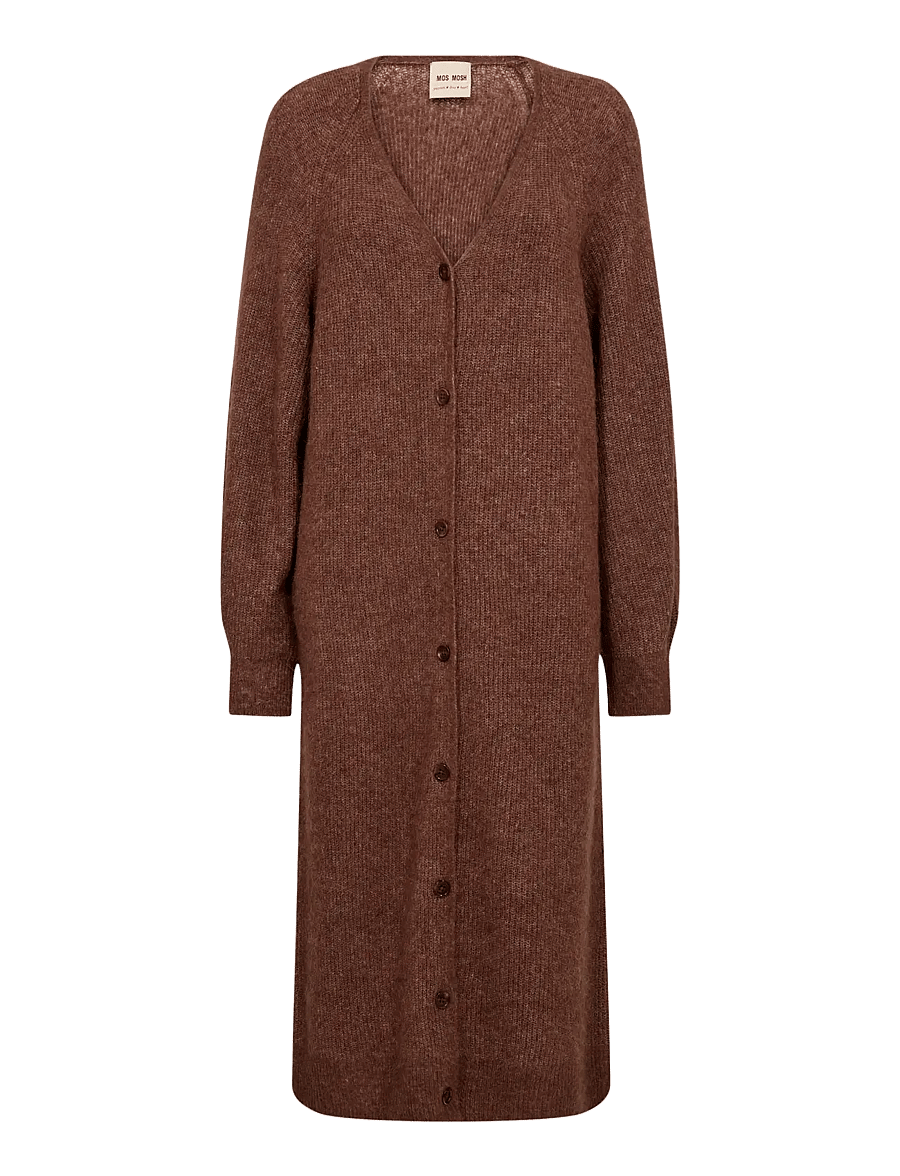 MOS MOSH - MMThora Longline Cardigan - strickjacken - downtown brown - 1