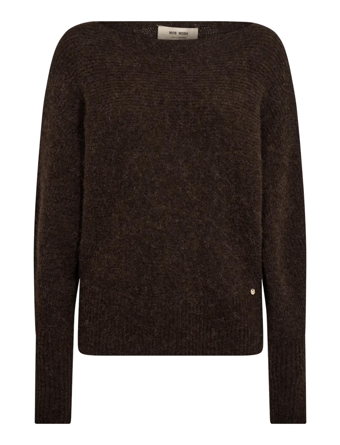 MOS MOSH MMThora Boatneck Knit - Striktrøjer - DELICIOSO / brown