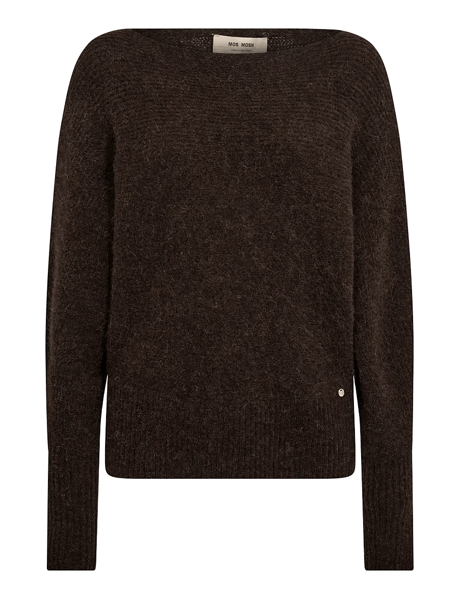 MOS MOSH - MMThora Boatneck Knit - striktrøjer - delicioso - 1