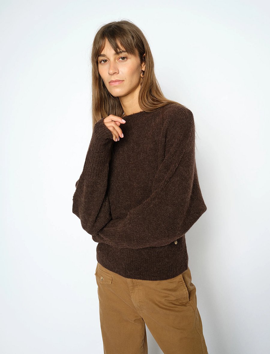 MOS MOSH - MMThora Boatneck Knit - striktrøjer - delicioso - 0