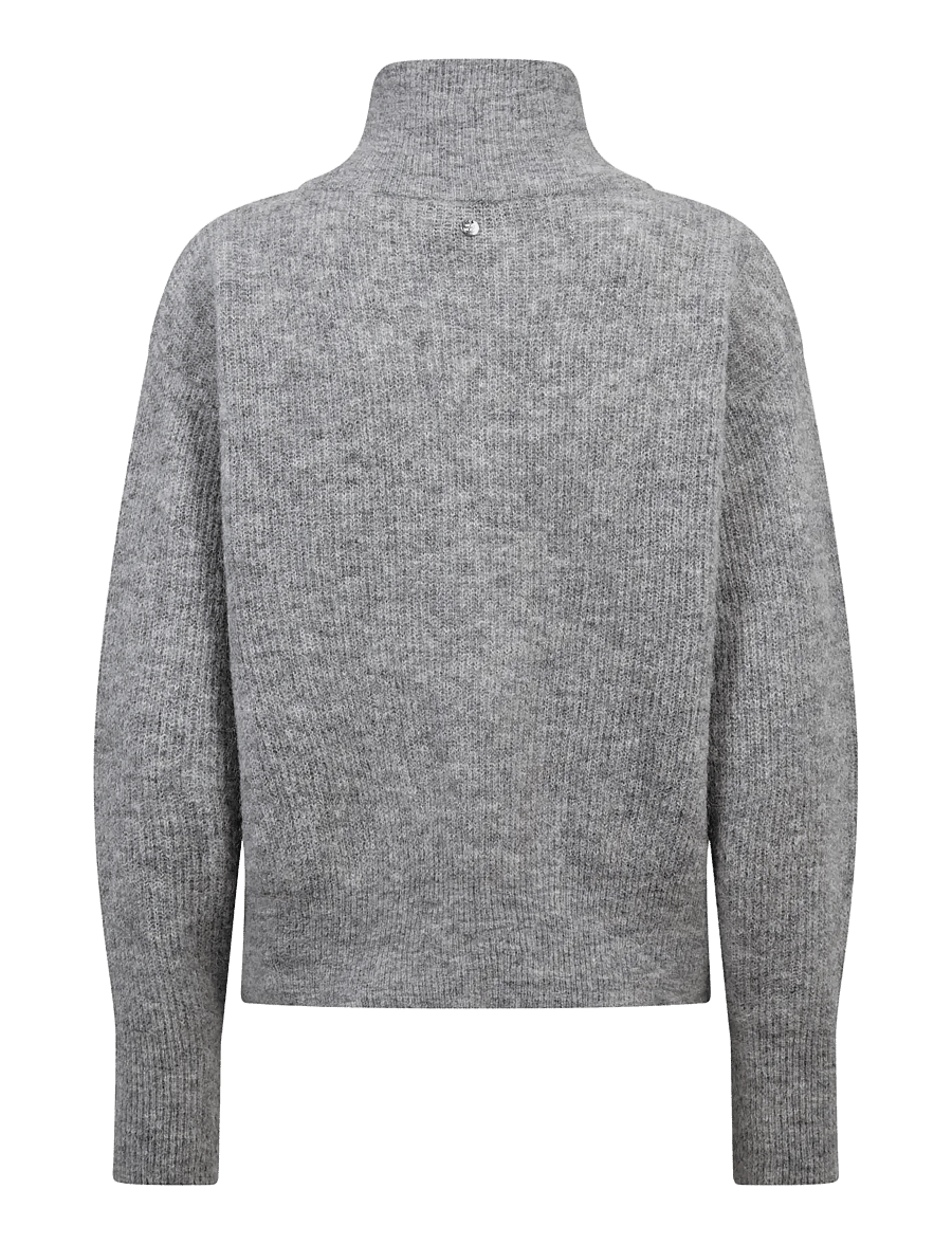 MOS MOSH - MMThora Knit Zip Cardigan - strickjacken - grey melange - 2