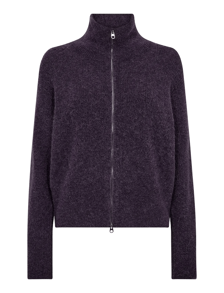 MOS MOSH - MMThora Knit Zip Cardigan - strickjacken - sweet grape - 1