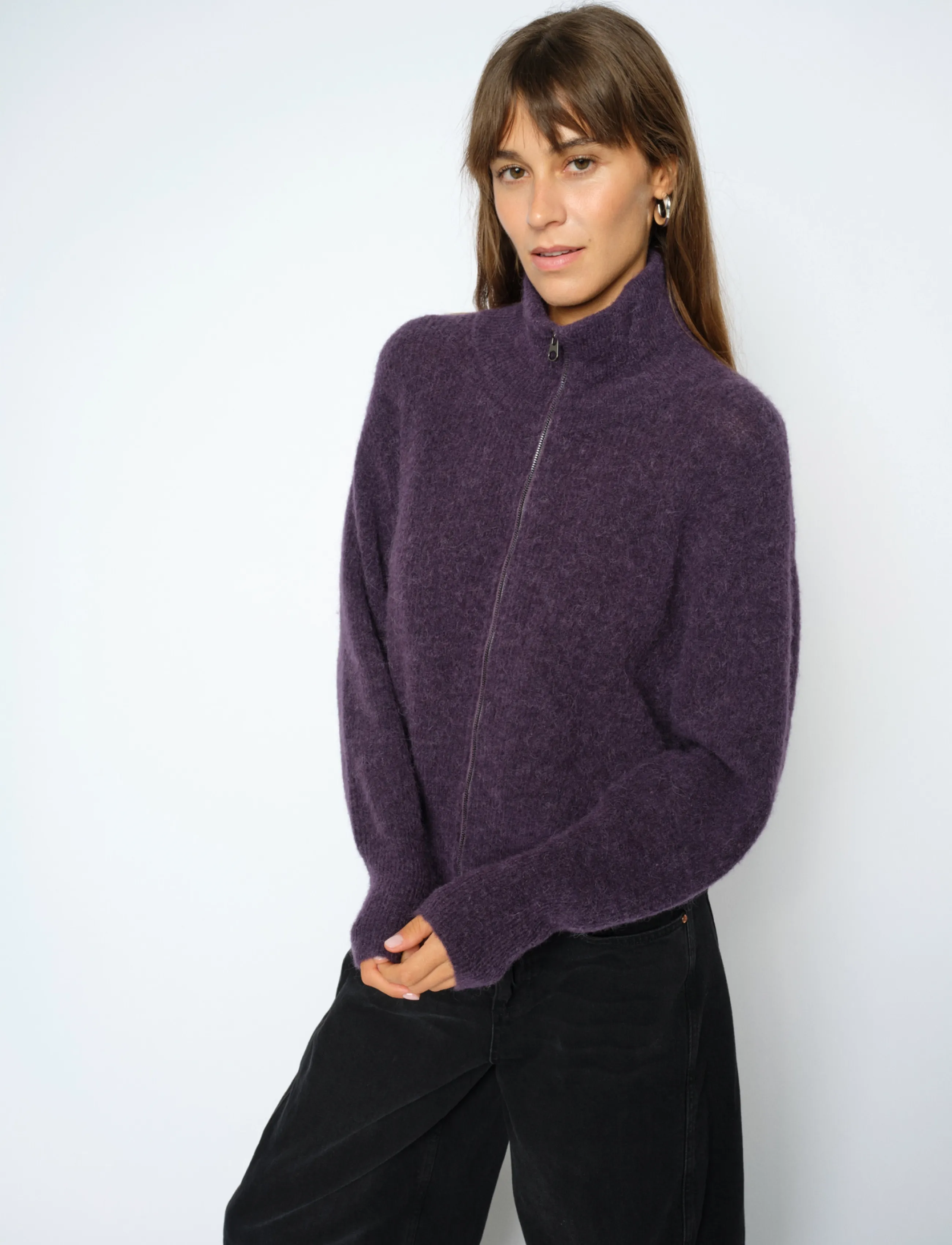MOS MOSH - MMThora Knit Zip Cardigan - strickjacken - sweet grape - 3