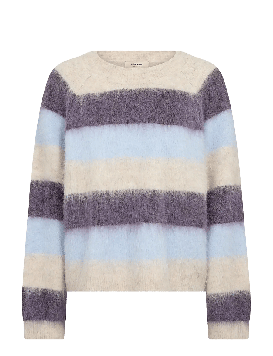 MOS MOSH - MMSuvi Stripe Knit - striktrøjer - sweet grape - 1
