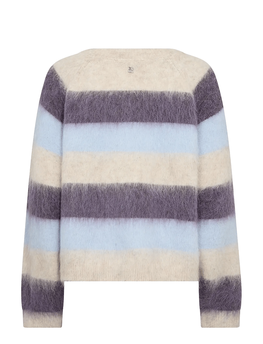MOS MOSH - MMSuvi Stripe Knit - striktrøjer - sweet grape - 2
