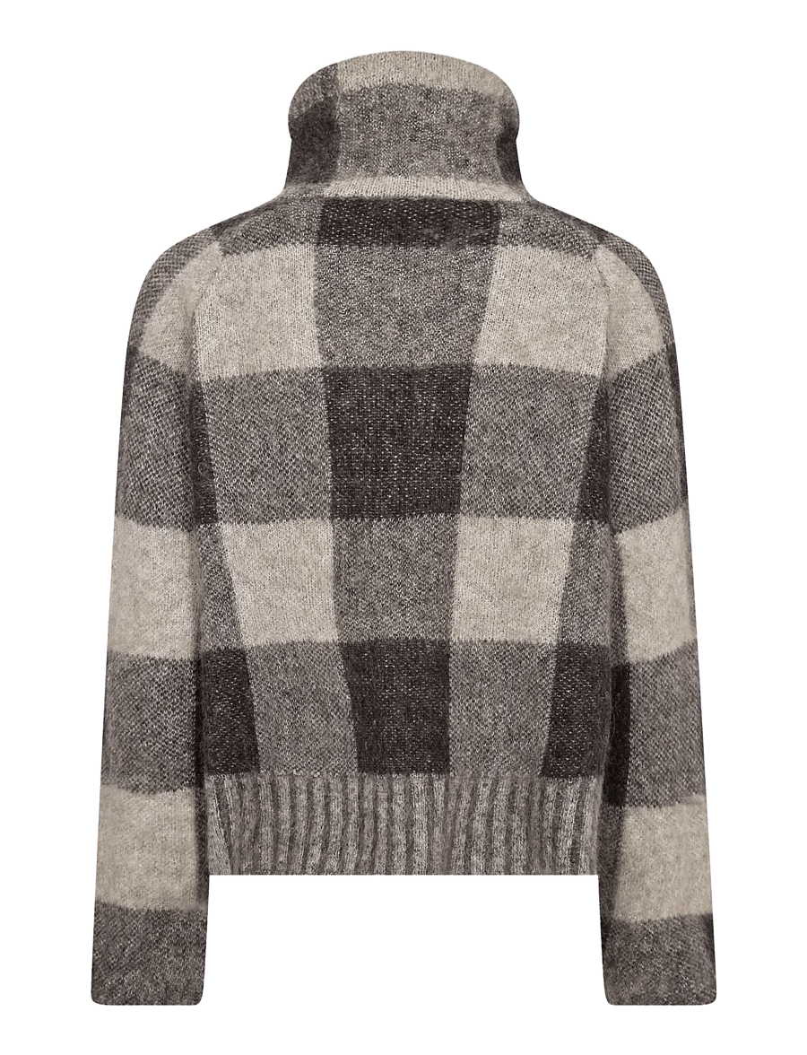 MOS MOSH - MMMaija Check Knit - striktrøjer - black - 2