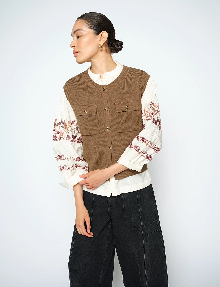 MOS MOSH - MMAyana Wool Knit Vest - strickwesten - dark camel - 3