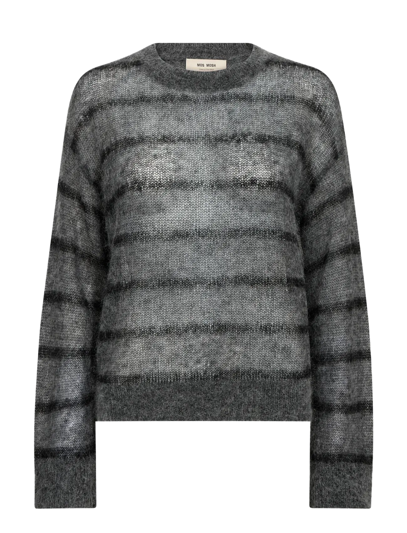 MOS MOSH MMOrisa Stripe Knit - Striktrøjer - THUNDERSTORM / grey