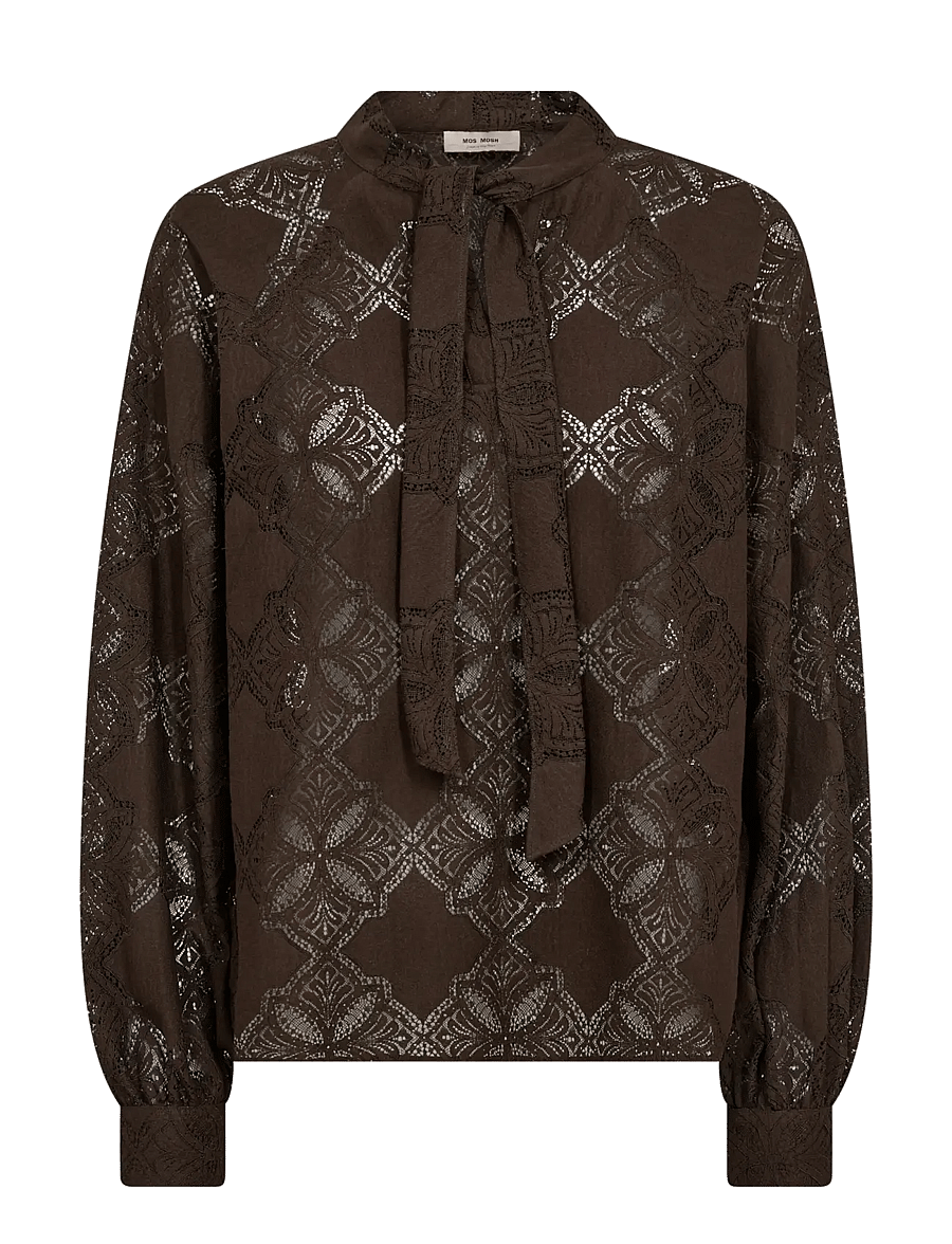 MOS MOSH - MMTamlyn Lace Blouse - long sleeved blouses - delicioso - 1