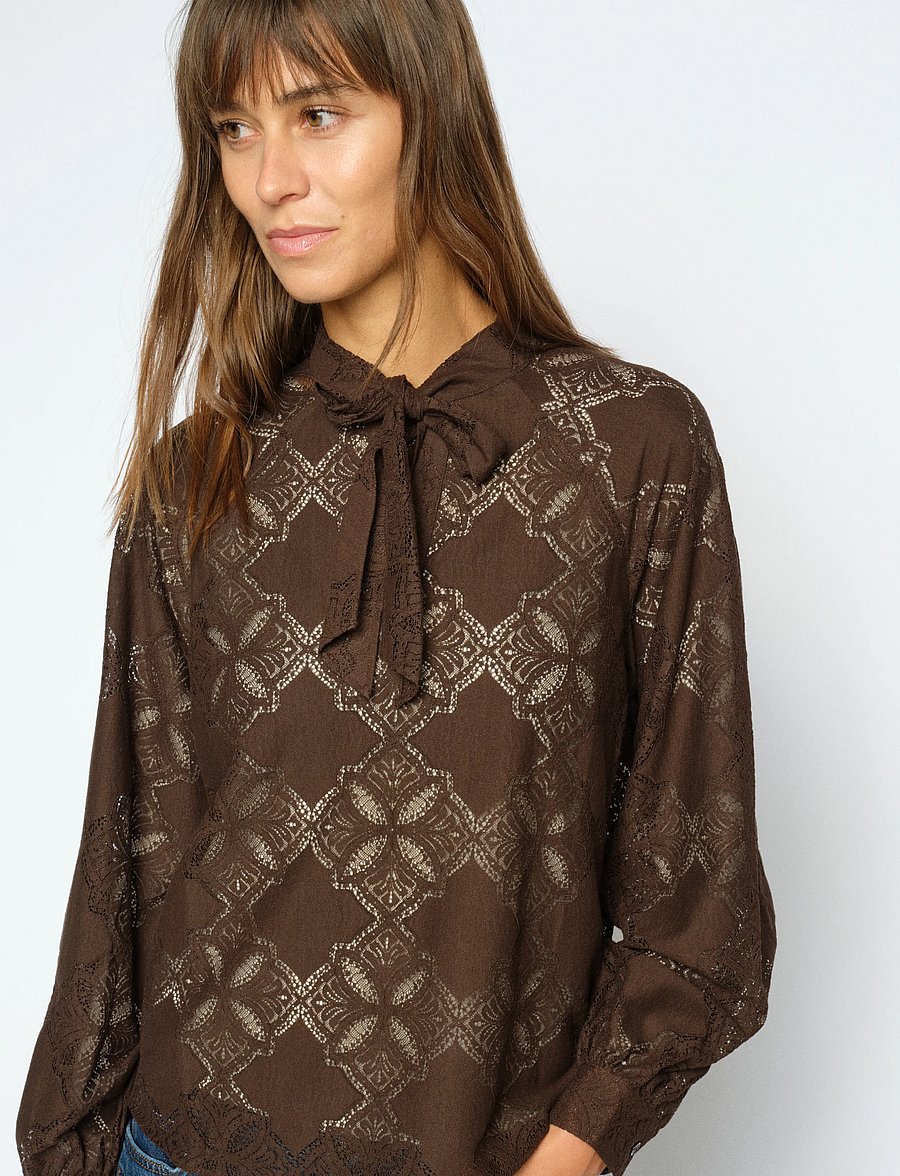 MOS MOSH - MMTamlyn Lace Blouse - long sleeved blouses - delicioso - 0