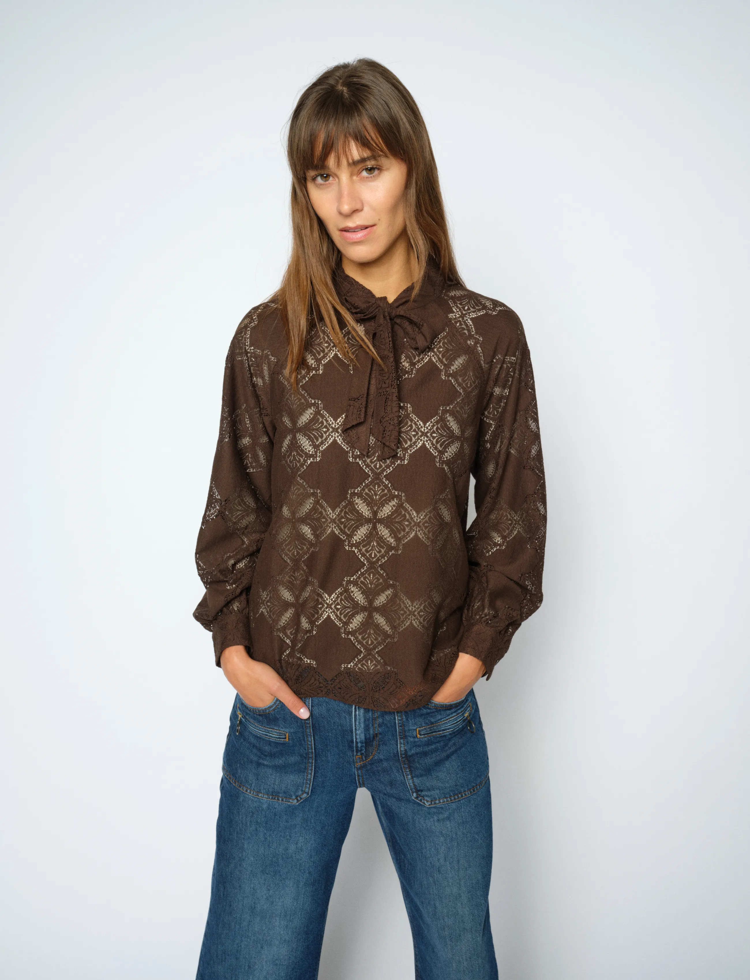 MOS MOSH - MMTamlyn Lace Blouse - long sleeved blouses - delicioso - 3
