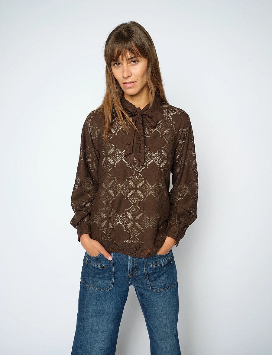 MOS MOSH - MMTamlyn Lace Blouse - long sleeved blouses - delicioso - 3