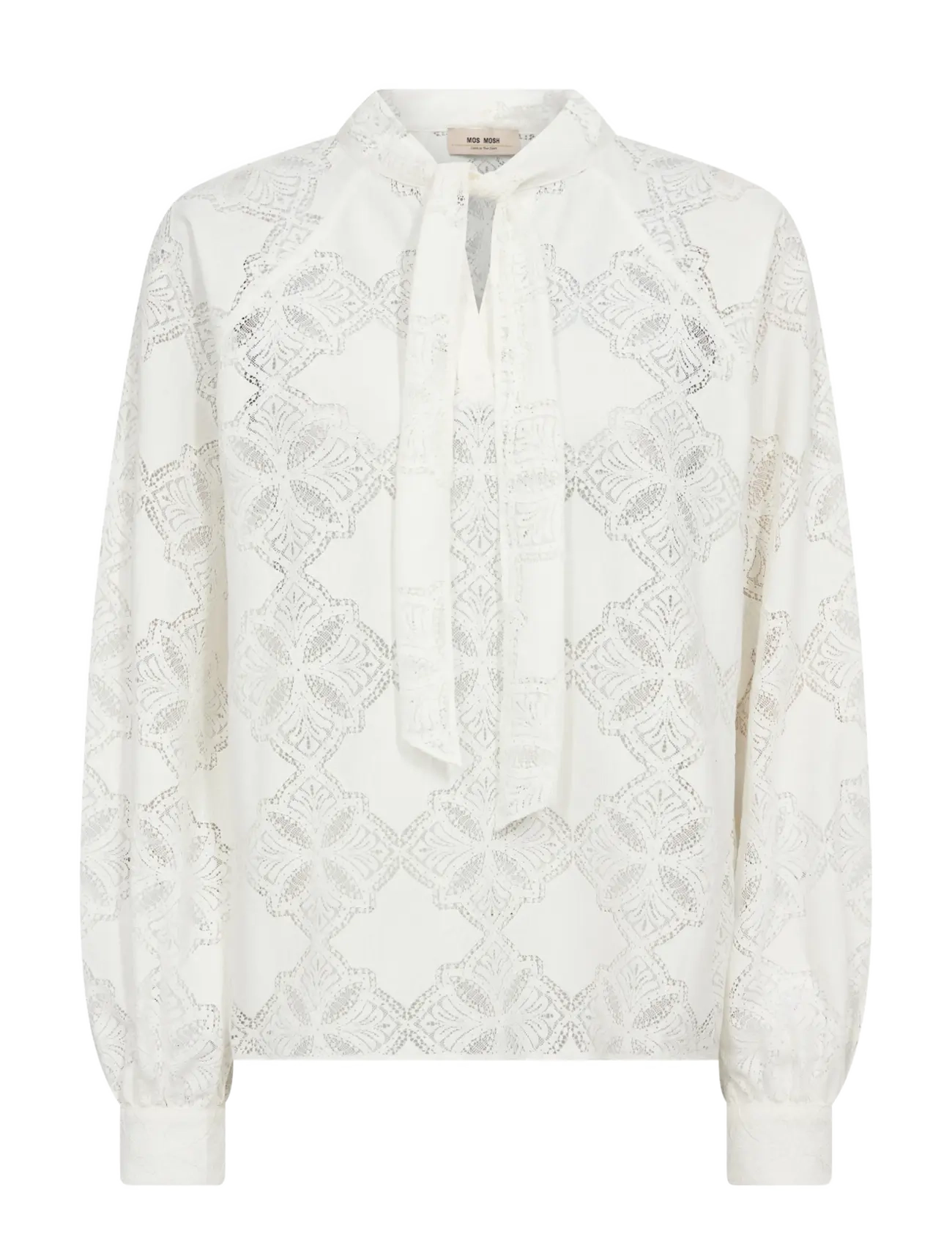 MOS MOSH - MMTamlyn Lace Blouse - long sleeved blouses - ecru - 1