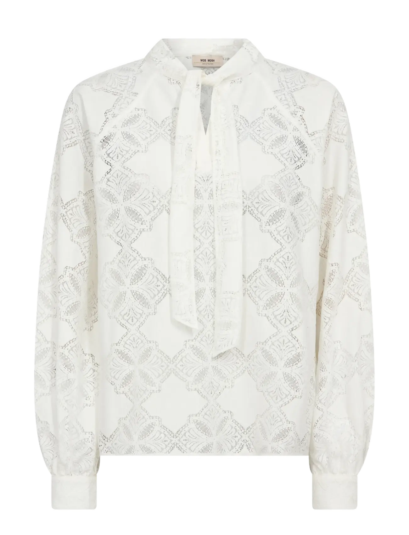 MOS MOSH - MMTamlyn Lace Blouse - langärmelige blusen - ecru - 3