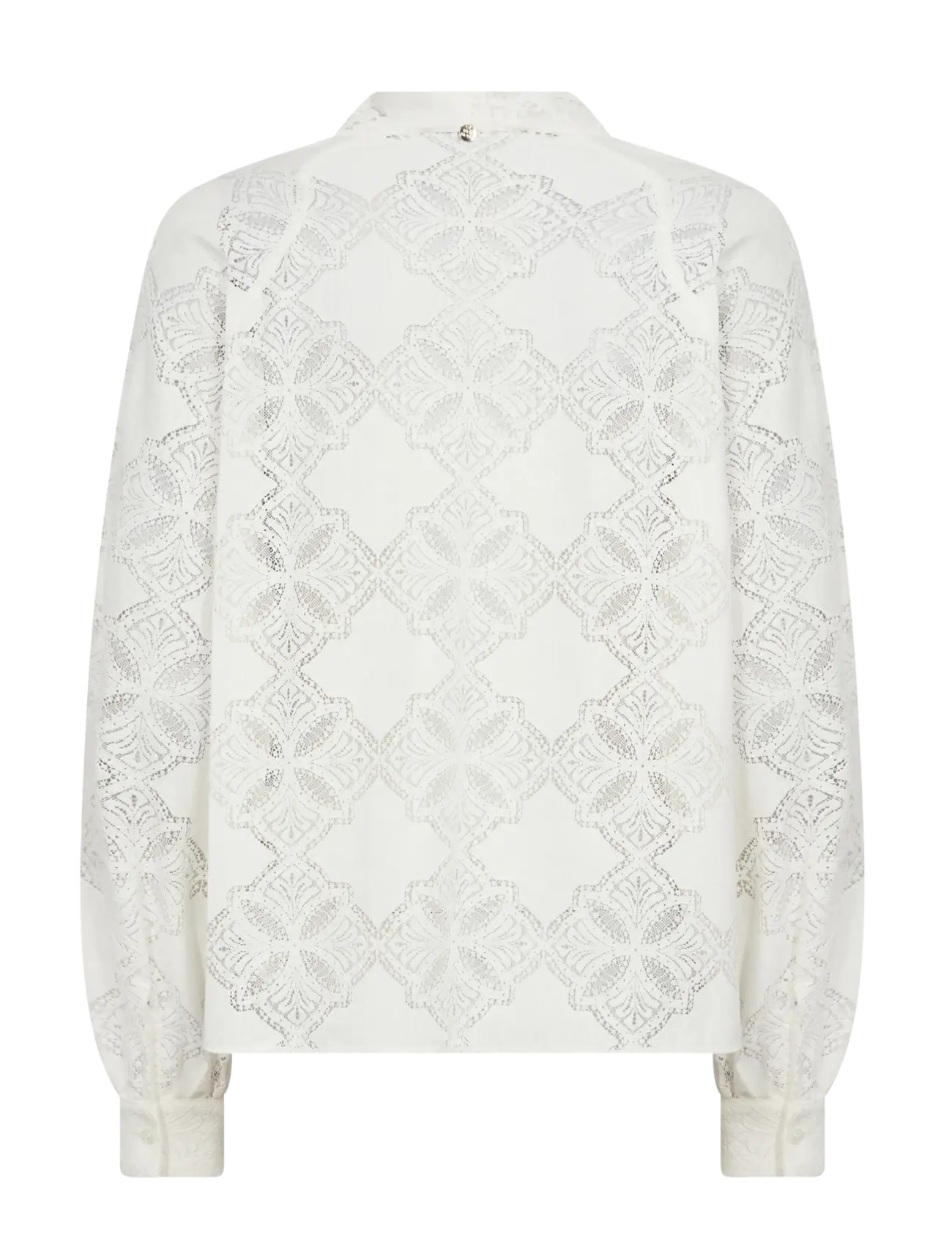 MOS MOSH - MMTamlyn Lace Blouse - langärmelige blusen - ecru - 4