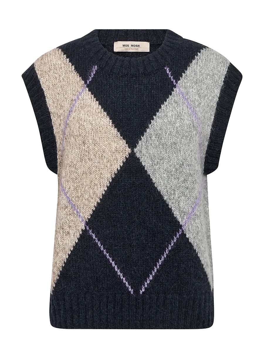 MOS MOSH - MMJennine Knit Vest - strickwesten - salute navy - 1