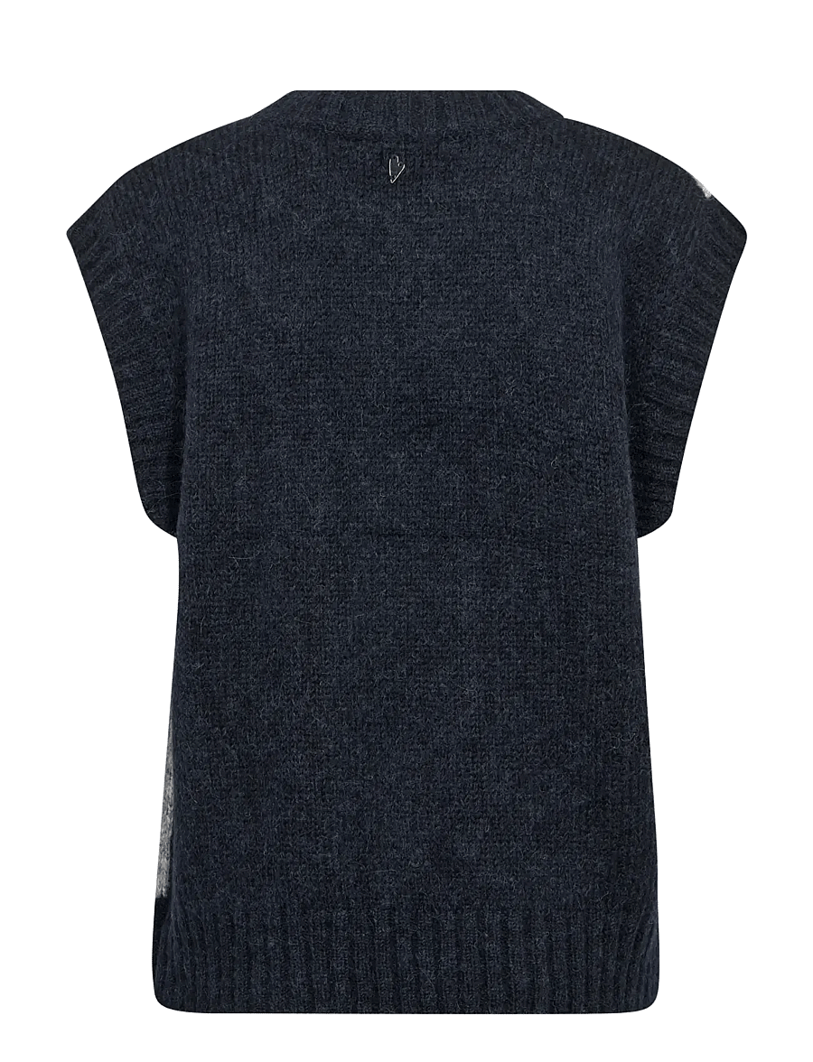 MOS MOSH - MMJennine Knit Vest - strickwesten - salute navy - 2