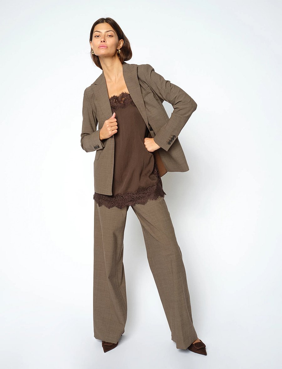 MOS MOSH - MMHaley Dynamic Luxe Pant - anzugshosen - falcon - 0