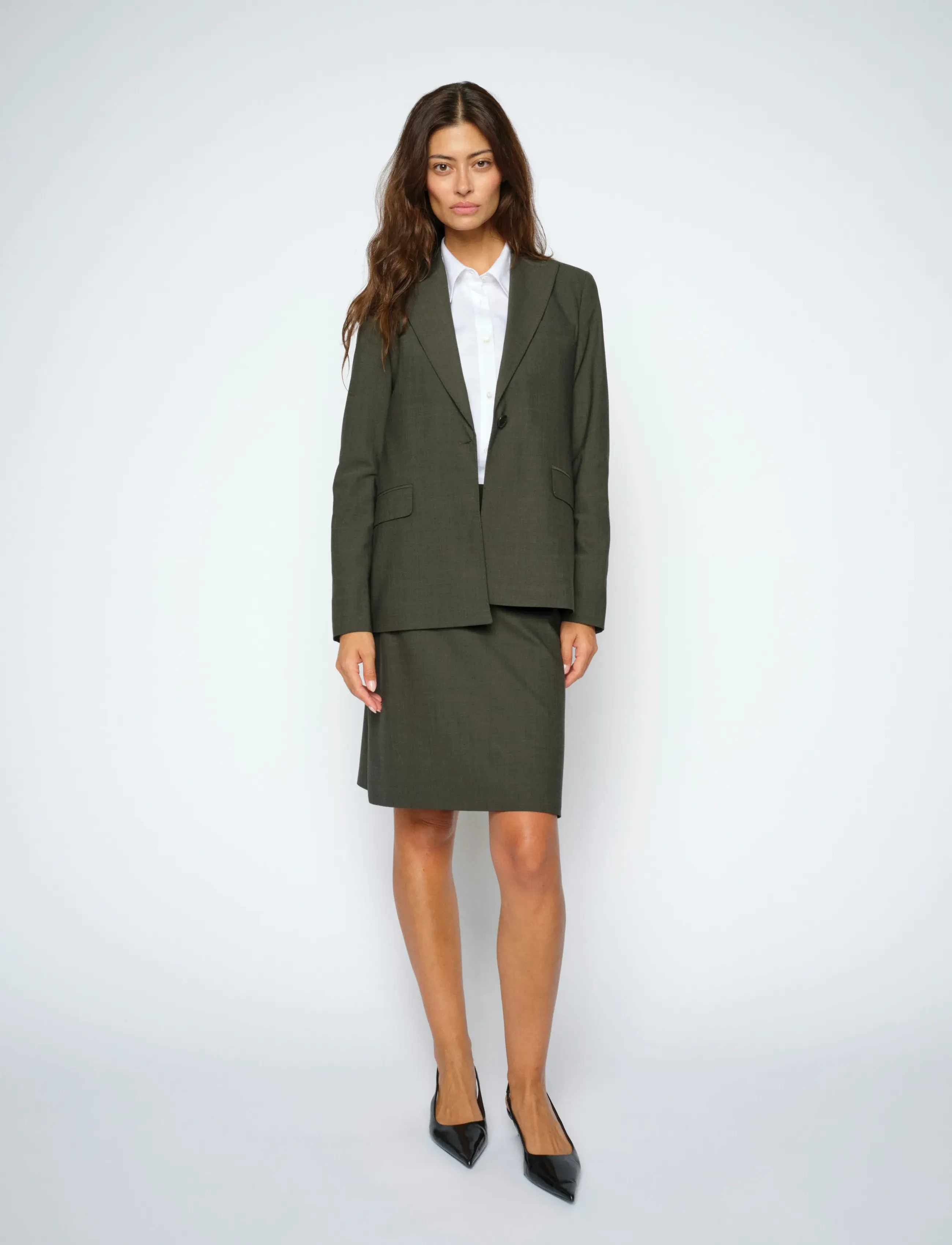 MOS MOSH - MMPacey Dynamic Luxe Skirt - midi skirts - dark green - 0