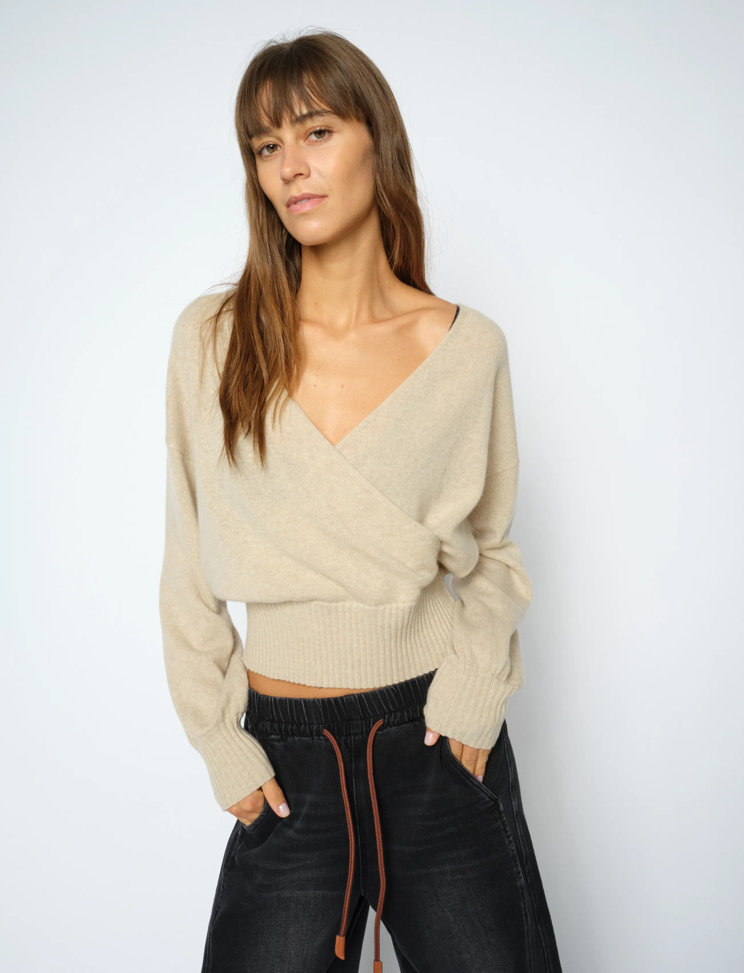 MOS MOSH - MMAdy Cashmere Wrap Knit - cashmere - oxford tan - 3