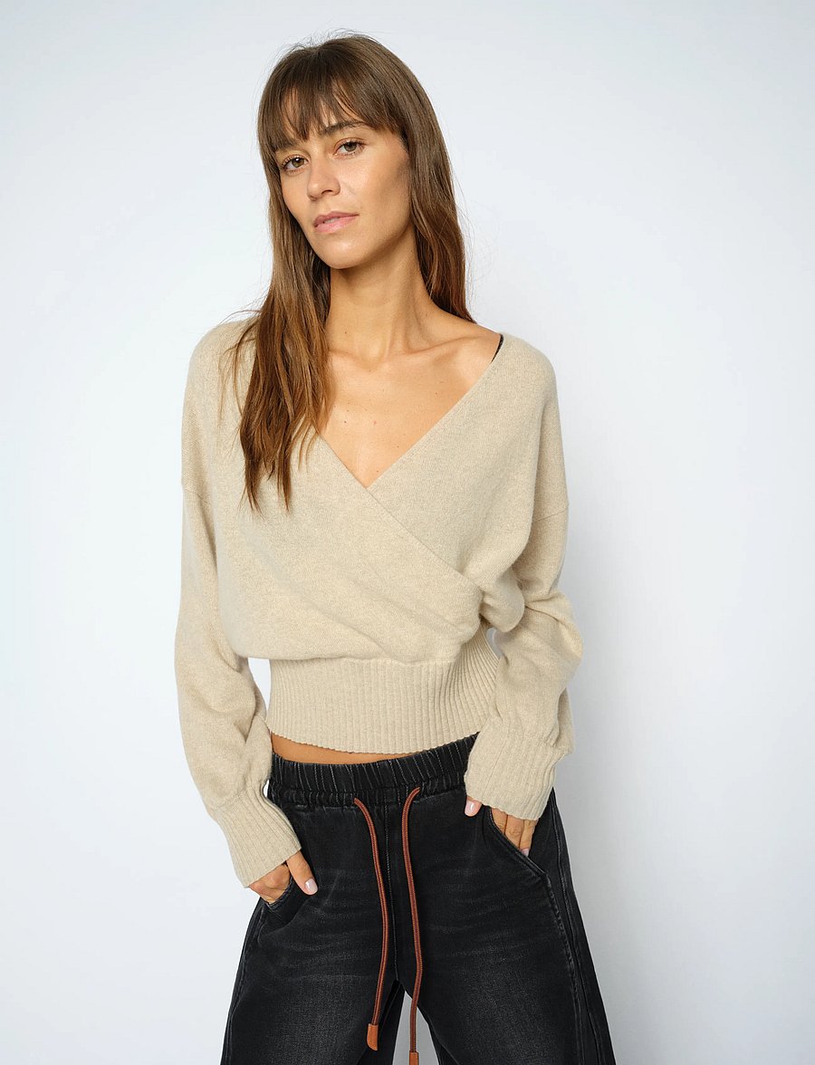 MOS MOSH - MMAdy Cashmere Wrap Knit - cashmere - oxford tan - 3